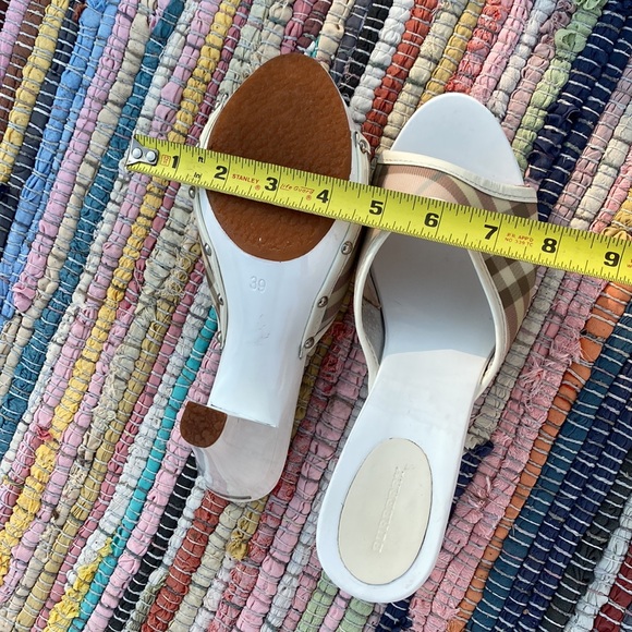 Burberry Pink Nova Check White Mules🔥Like New🔥Worn 1x🔥EU 39,🇺🇸8-8.5🌸Barbie - Picture 15 of 16